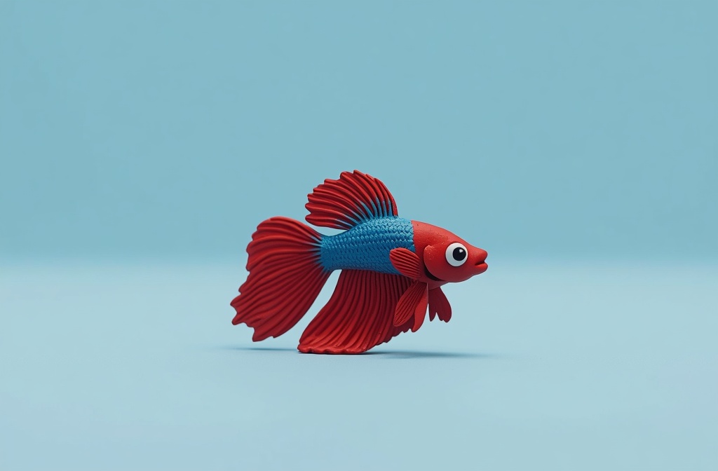 Peixe Betta nadando